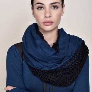 Alala Infinity Scarf, Blue and Black